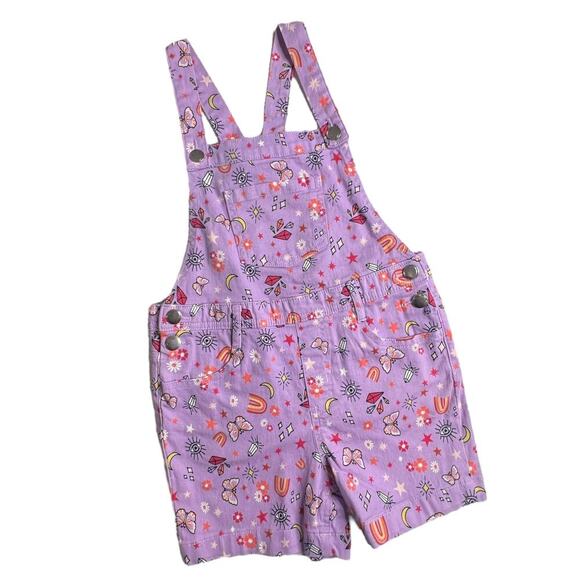 365 Kids Garanimals Girls Size 7 Shortall Purple Pink Set 2-Piece shorts shirt - Picture 4 of 13